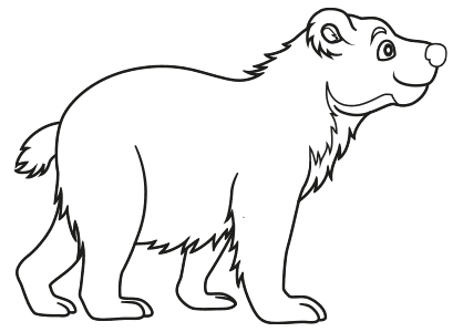 Dibujos de animales para colorear un oso