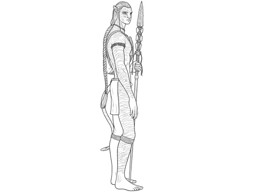 Imagen de Jake Sully con una lanza