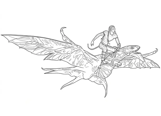 Jake Sully en un Banshees de Montaña