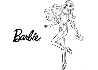 Dibujo de Barbie para colorear