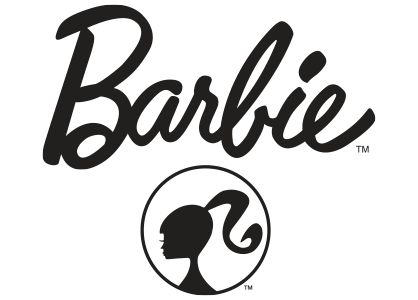 Imagen para colorear el logo de Barbie. Logotipo de Barbie.