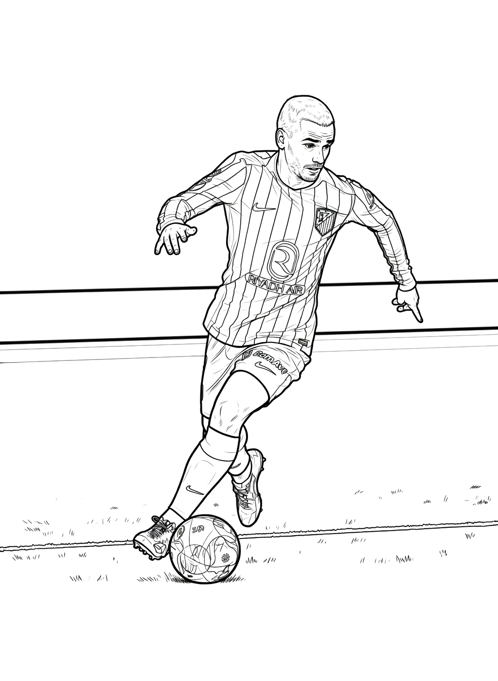 Dibujo de Antoine Griezmann para Colorear - El Principito que conquistó el Mundo.