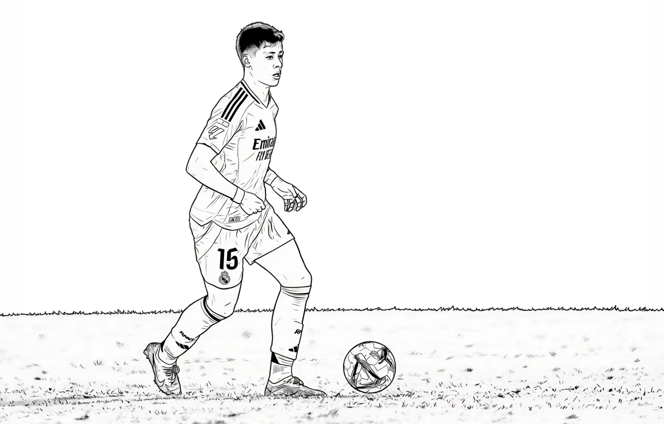 Dibujo de Arda Güler: El mago de la zurda de oro del Real Madrid