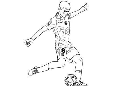 Dibujo del futbolista español Pedri para colorear