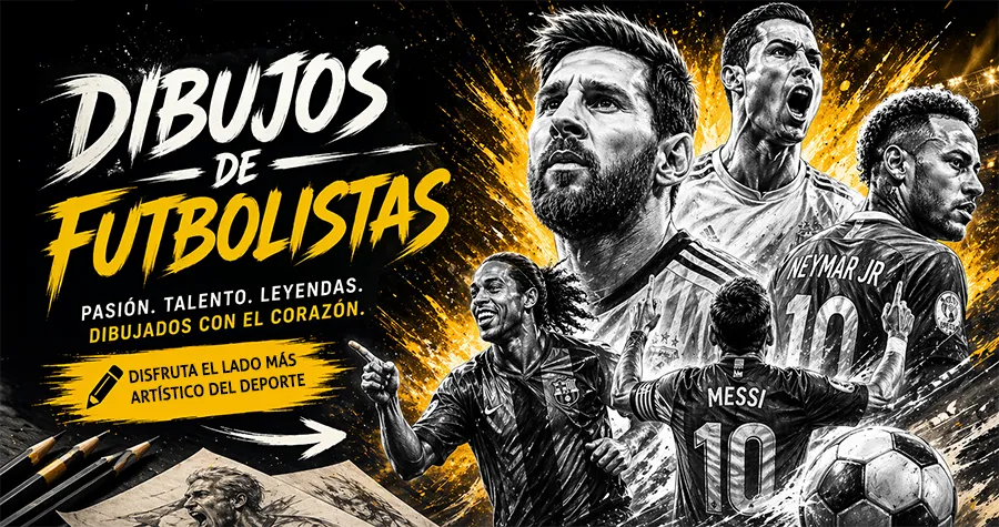 Dibujos de futbolistas, disfruta el lado más artístico del deporte
