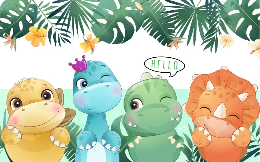 Dibujo de dinosaurios bebés