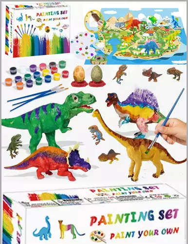 Juego de pintar dinosaurios con 24 colores