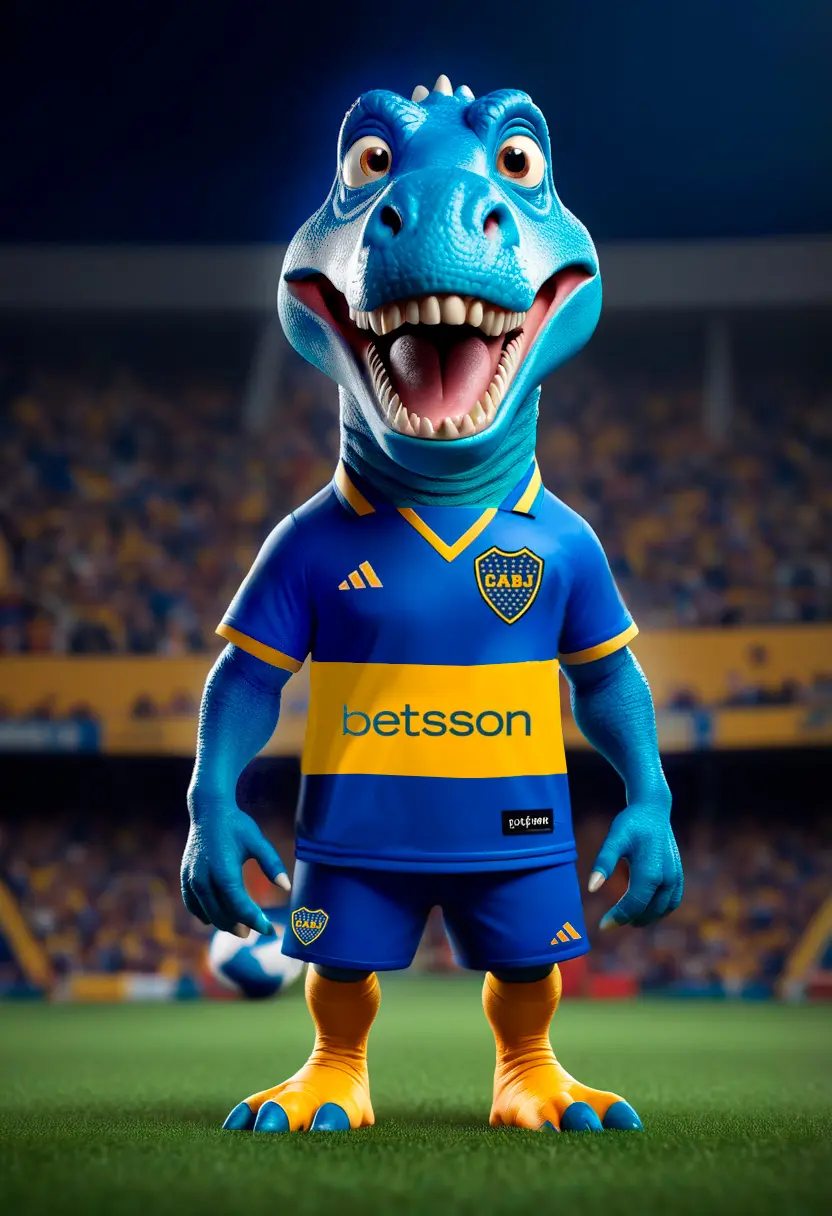 Dinosaurio futbolista del Boca Juniors