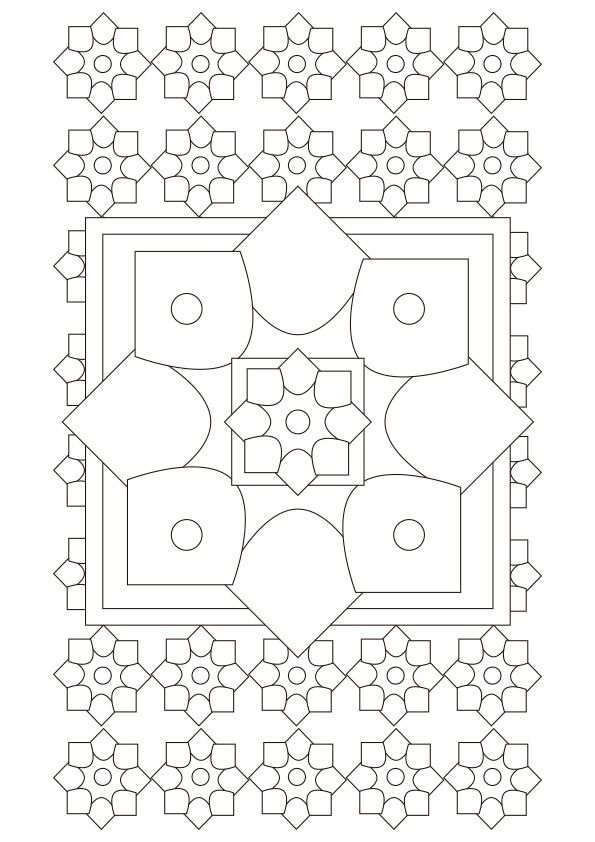 Dibujo para colorear mandala pattern decoración geométrica