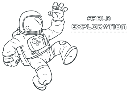 Dibujo de astronauta explorador para colorear