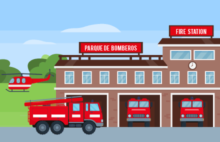 Dibujo de un cuartel de bomberos para descargar