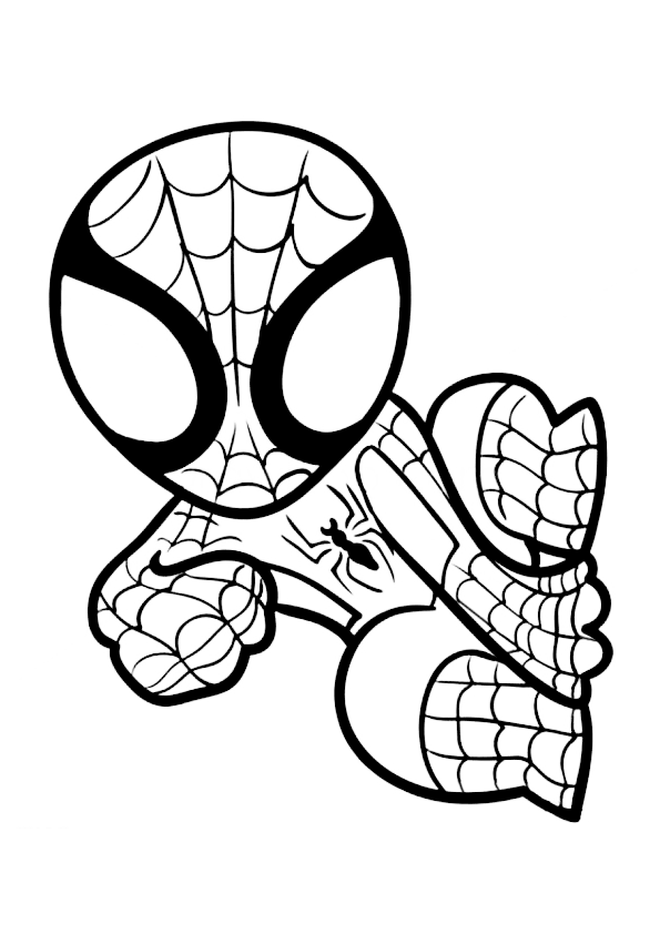 Total 51+ imagen spiderman dibujo animado para colorear
