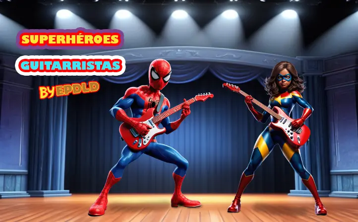 Abrir Superhéroes guitarristas