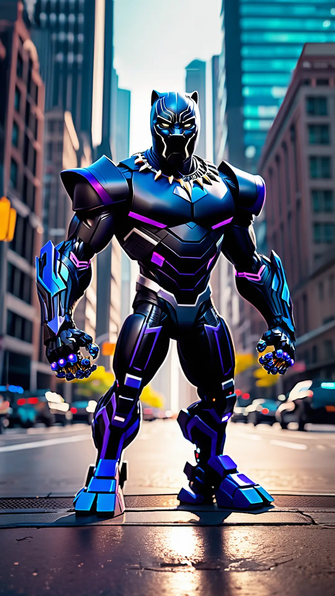 Superhéroe Black Panther Transformer