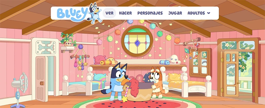 No te pierdas la página web oficial de Bluey en internet