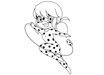Dibujos de Ladybug cuando era niña para colorear