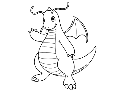 Dibujo de Dragonite para colorear