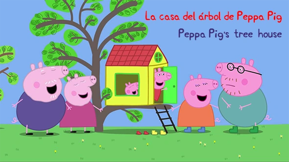Imagen de la casa en el árbol de Peppa Pig