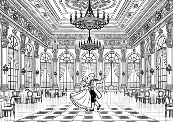 El baile en el gran salón Real