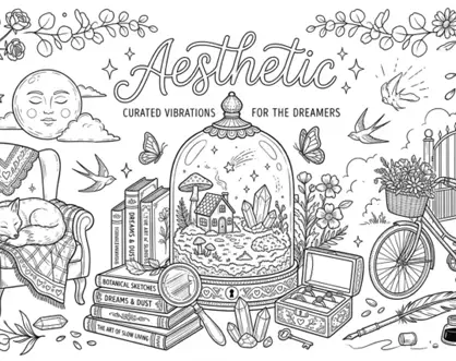 Dibujos Aesthetic para colorear