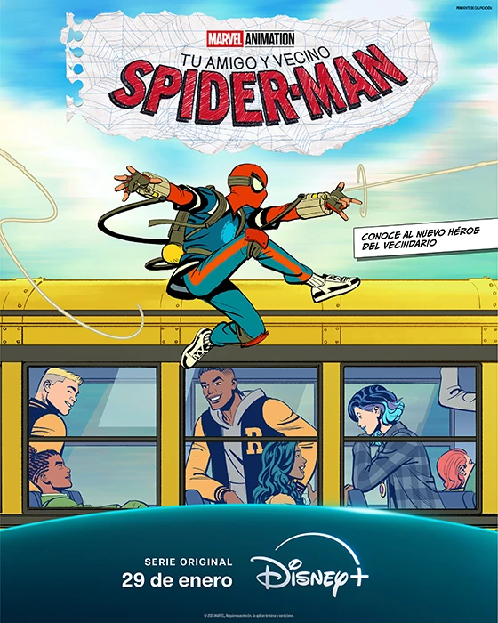 Póster oficial serie Tu Amigo y Vecino Spider-Man