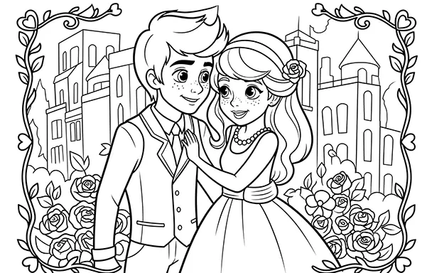 Pareja de enamorados en San Valentín