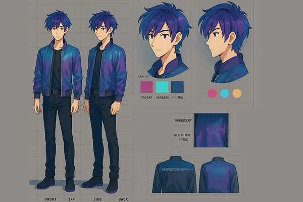 Plantilla nº 3 para la creación de un personaje anime