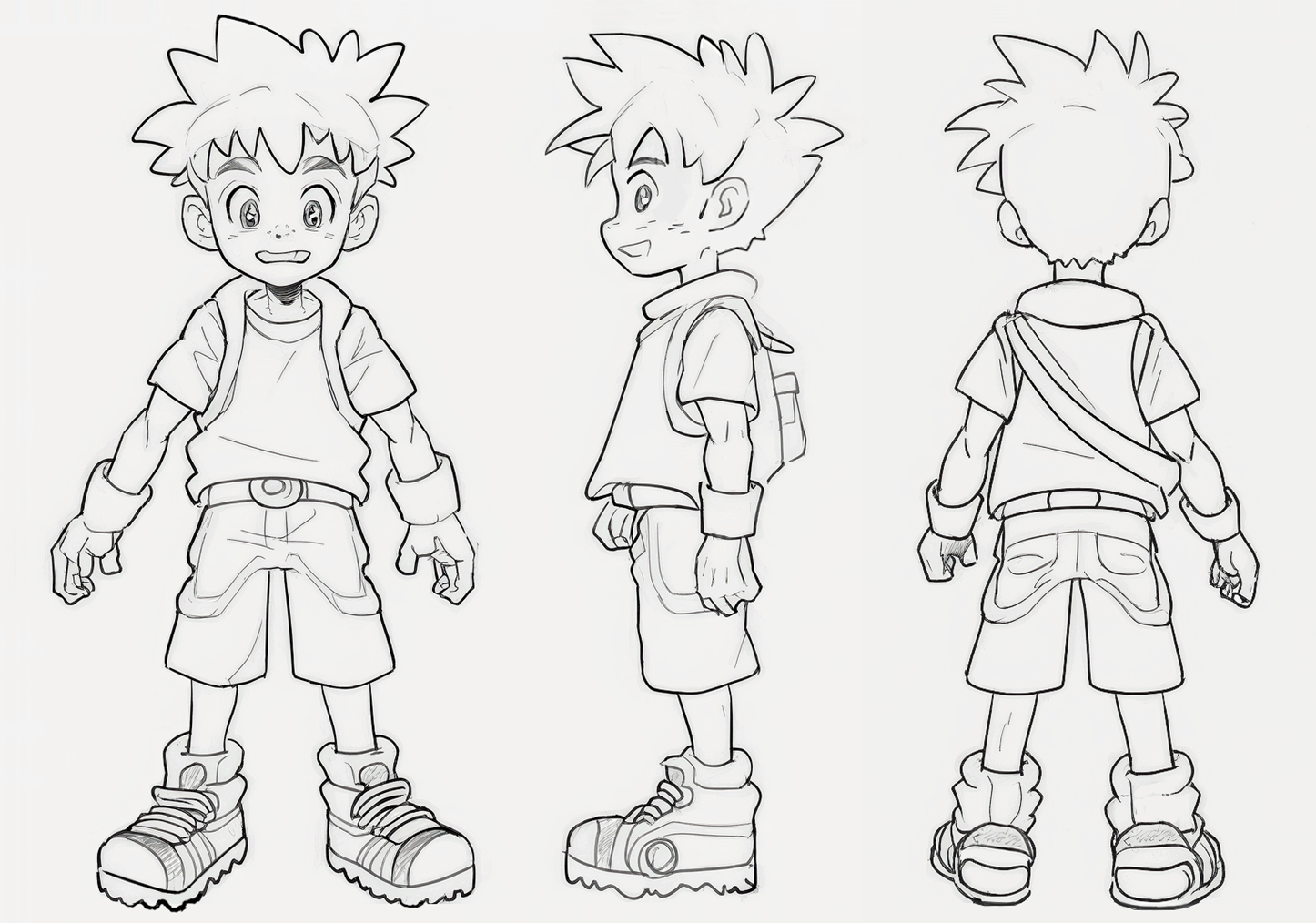 Plantilla para hacer diseño de personajes Manga. Creación de  personaje de un chico estilo Manga.