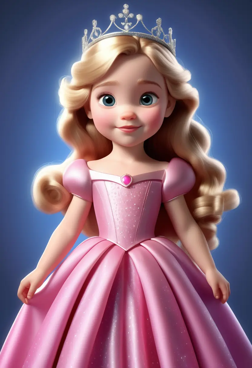 La Princesa Disney Aurora cuando tenía 7 años