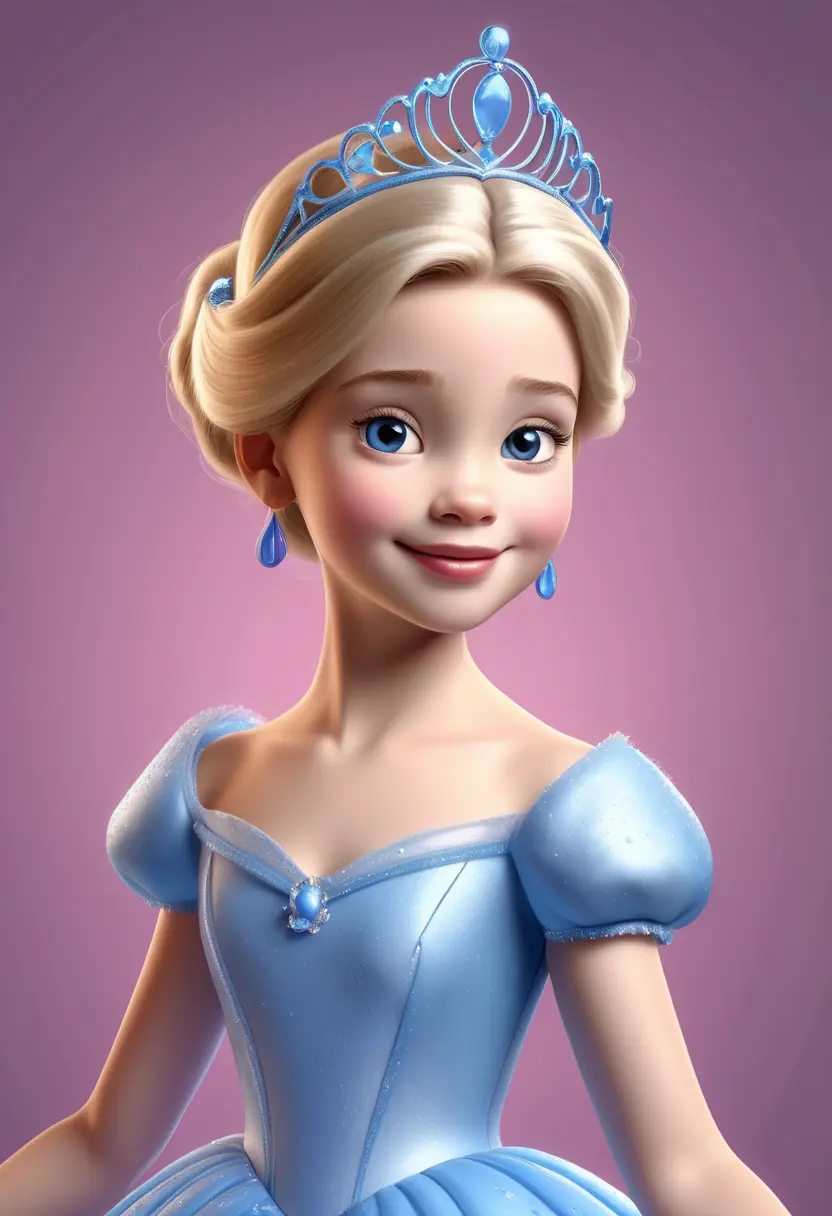 La Princesa Disney Cenicienta (Cinderella en inglés) cuando tenía 7 años