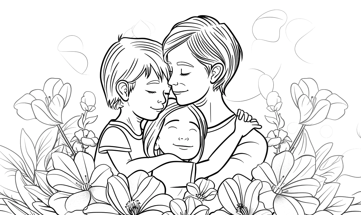 Dibujo para colorear y regalar a mamá en el día de la madre