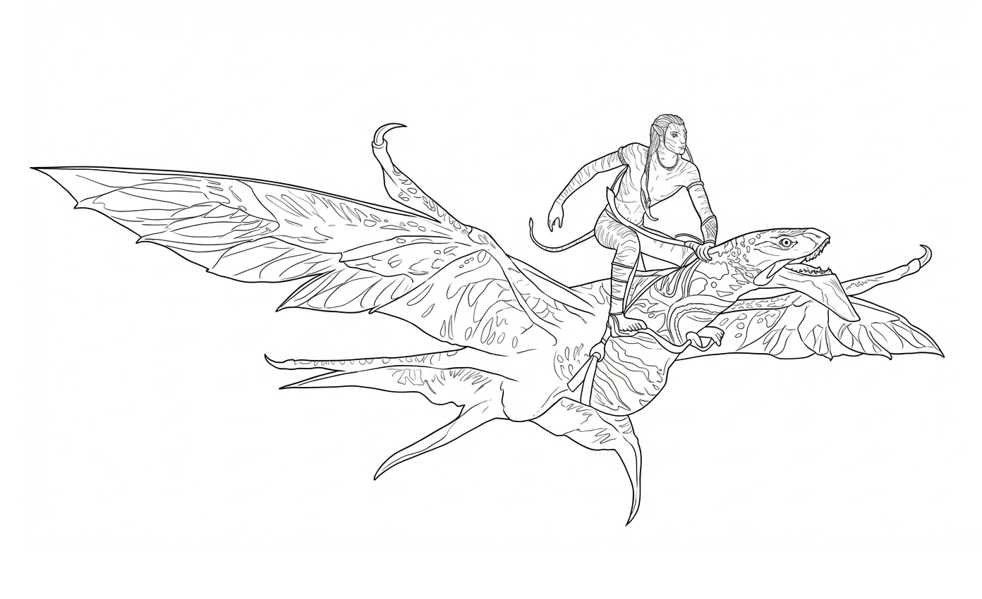 Jake Sully on a mountain bansheesb or Ikran