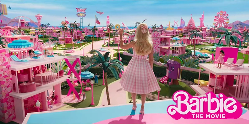 Image of the live action movie Barbie The Movie that has been released in July 2023