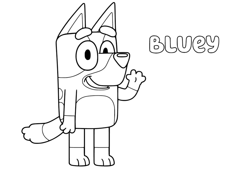 Bluey coloring page