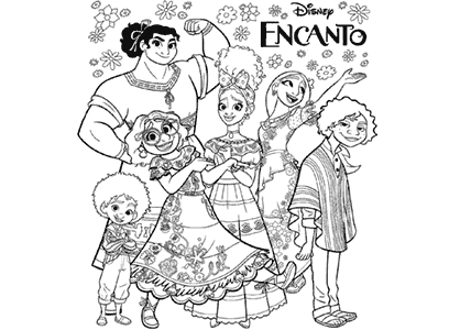 Disney Encanto coloring pages. Disney's Encanto drawings.