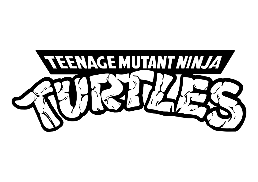 Ninja Turtles logo coloring page