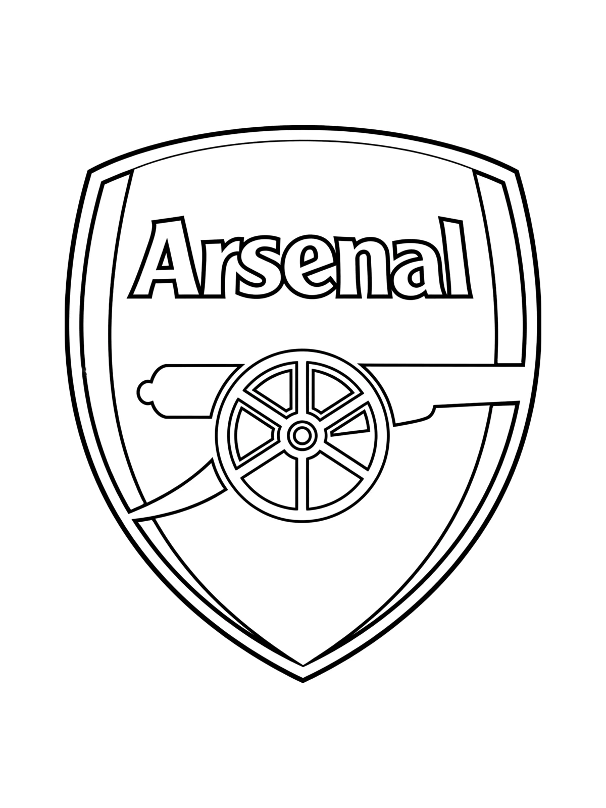Coloring page of the Arsenal London football team crest