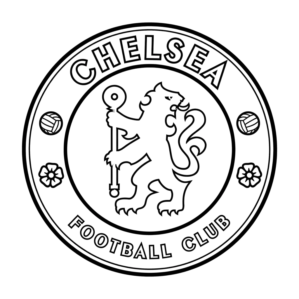 Coloring page of the Chelsea FC London football team crest
