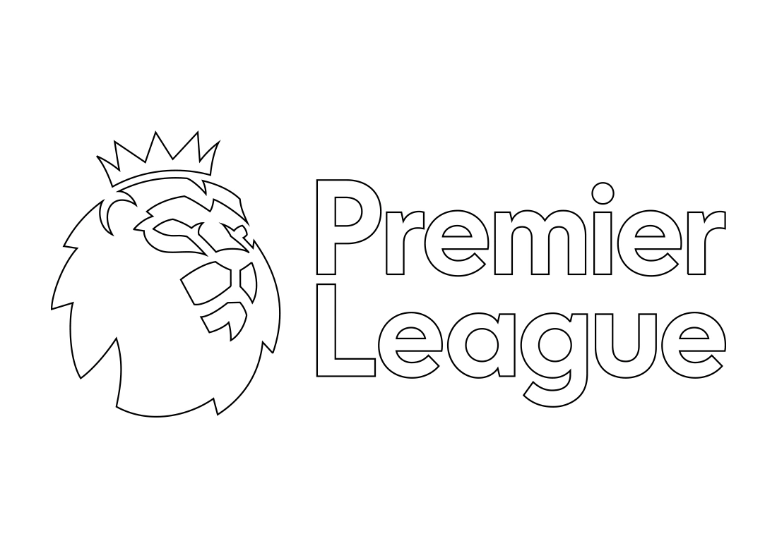 Premier League logo coloring page version 2