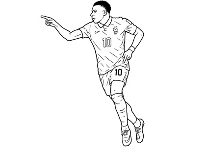 Kylian Mbappé playing for the French national team.