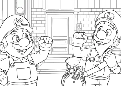 The plumbers Mario and his brother Luigi
