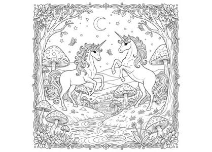 Playing in the fantasy garden, version 1