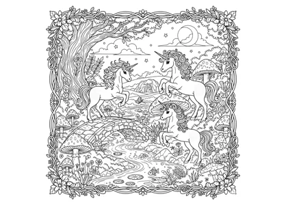 Playing in the fantasy garden, version 4