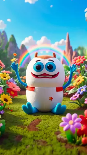 Peluche del personaje Forky de Toy Story.