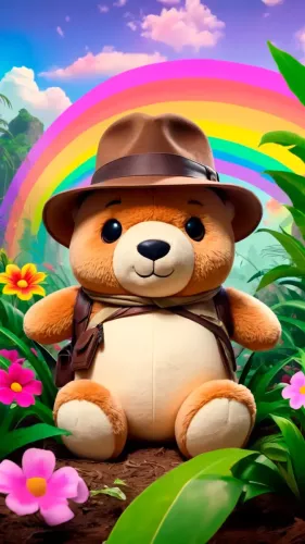 Peluche del personaje Indiana Jones.