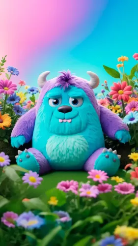 Peluche del personaje  de Monster SA, Sulley.