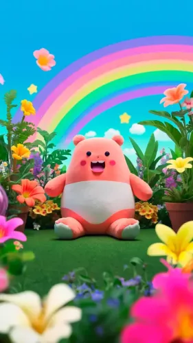 Peluche del personaje Patricio de Bob Esponja.