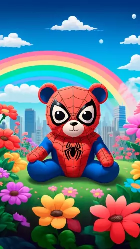 Peluche del personaje Spiderman de Marvel.
