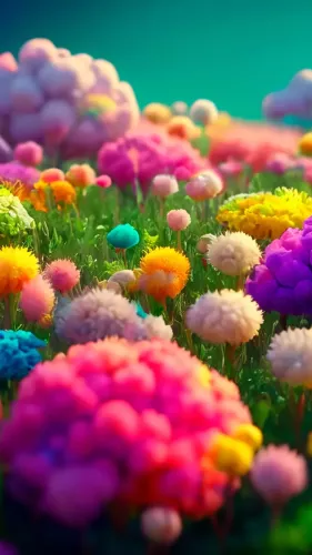 Imagen de un campo de flores.