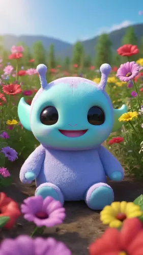 Peluche de un simpático alien (extraterrestre)